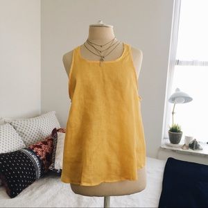Mave Yellow 100% Linen Tank - ALL MUST GO SALE!